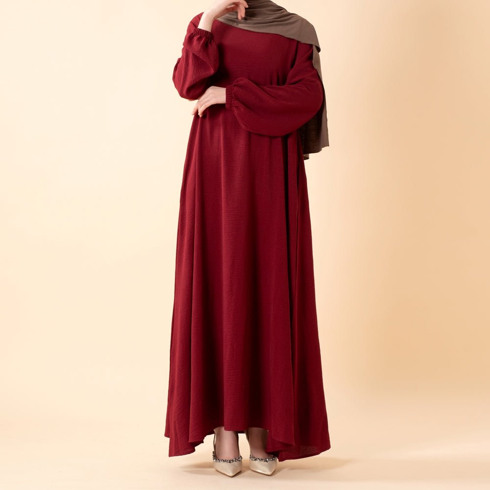 Flowy Crepe Maxi Dress with Pockets