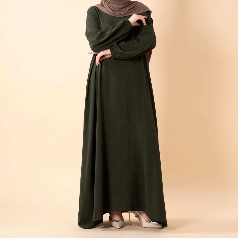 Flowy Crepe Maxi Dress with Pockets