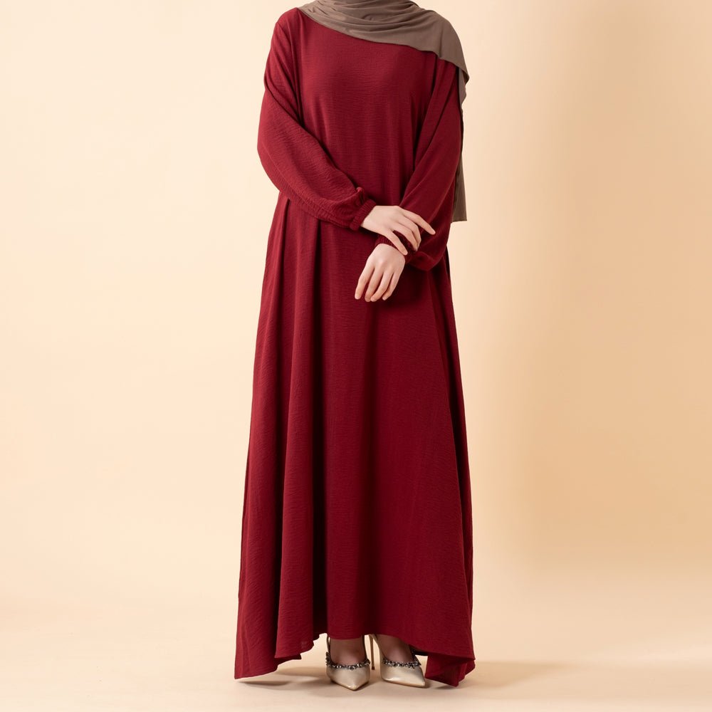 Flowy Crepe Maxi Dress with Pockets