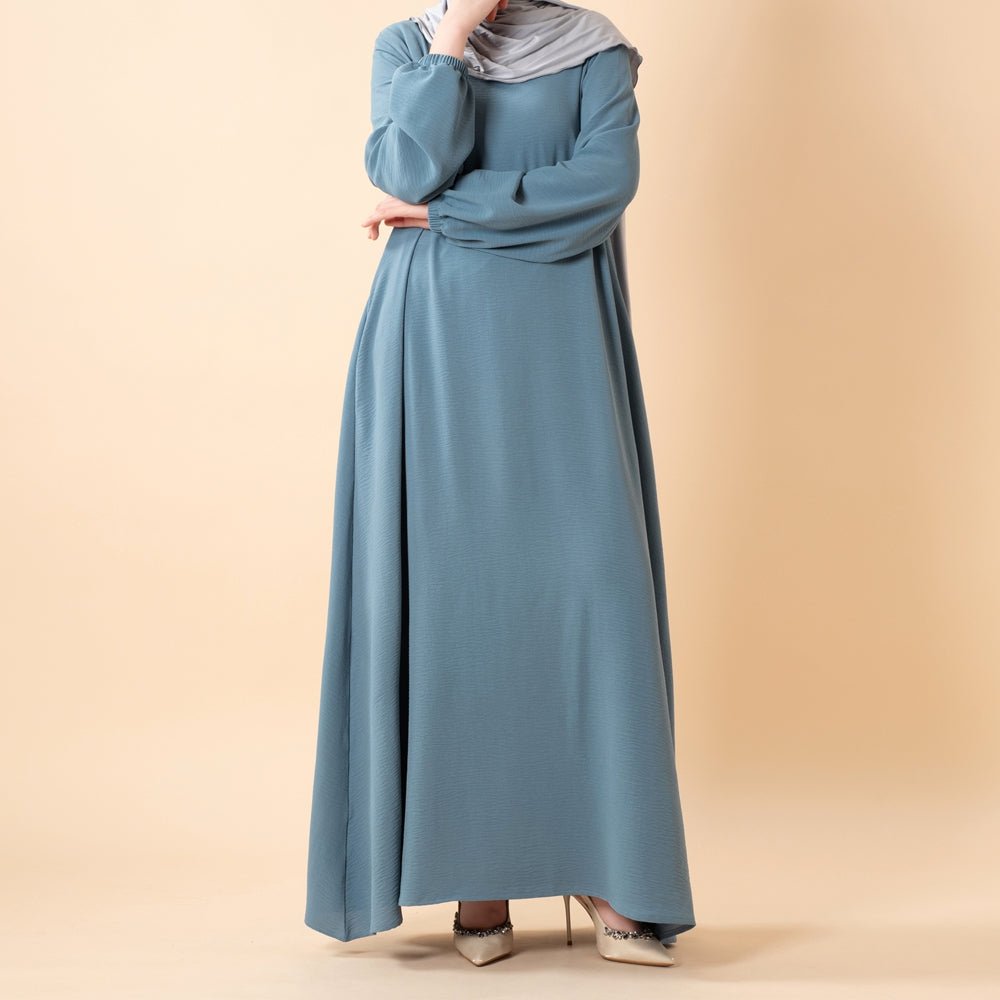 Flowy Crepe Maxi Dress with Pockets