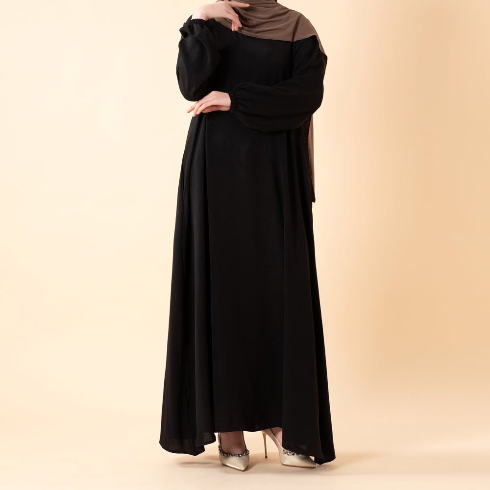 Flowy Crepe Maxi Dress with Pockets