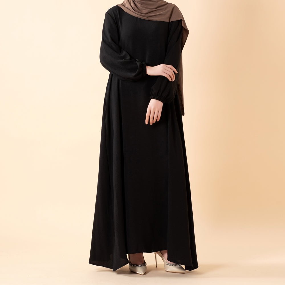 Flowy Crepe Maxi Dress with Pockets